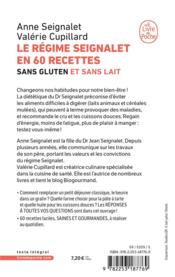 Le régime Seignalet en 60 recettes sans gluten et sans lait - 4ème de couverture - Format classique