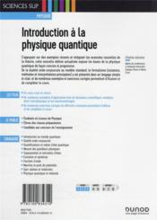 Introduction à la physique quantique (2e édition) - 4ème de couverture - Format classique