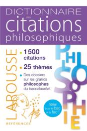 Dictionnaire des citations philosophiques - Couverture - Format classique