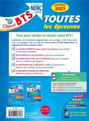 Objectif BTS : toutes les épreuves ; BTS NDRC 1re et 2e années (édition 2023) - 4ème de couverture - Format classique