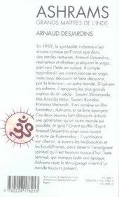 Ashrams ; grands maîtres de l'Inde - 4ème de couverture - Format classique