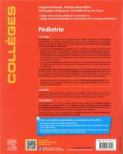 Pédiatrie : réussir son DFASM ; les connaissances clés médicales et chirurgicales + entraînements corrigés (8e édition) - 4ème de couverture - Format classique