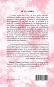 Le planteur - 4ème de couverture - Format classique