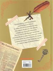Sur les traces de Sherlock Holmes : un livre d'enquête - 4ème de couverture - Format classique