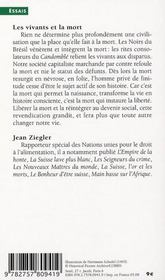 Les vivants et la mort - 4ème de couverture - Format classique