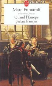 Quand l'europe parlait francais - Intérieur - Format classique