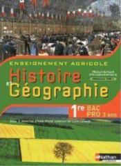 Histoire-geographie ; 1ere bac pro ; enseignement agricole ; livre de l'eleve (edition 2010)