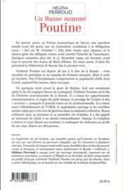 Un russe nommé Poutine - 4ème de couverture - Format classique