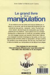Le grand livre de la manipulation - 4ème de couverture - Format classique