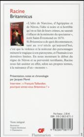 Britannicus - 4ème de couverture - Format classique