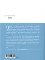Tina - 4ème de couverture - Format classique