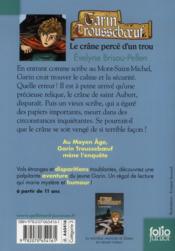 Garin Trousseboeuf t.9 ; le crâne percé d'un trou - 4ème de couverture - Format classique