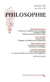 Revue philosophie N.147  - Collectif - Revue Philosophie 