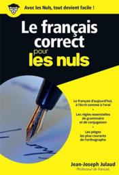 Le français correct pour les nuls - Couverture - Format classique