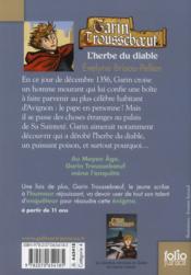 Garin Trousseboeuf t.6 ; l'herbe du diable - 4ème de couverture - Format classique