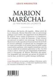 Marion Maréchal ; le fantasme de la droite - 4ème de couverture - Format classique