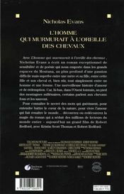 Homme Qui Murmurait Oreille Chevaux - 4ème de couverture - Format classique