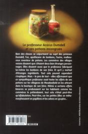 Le professeur Acarus Dumdell et ses potions incongrues - 4ème de couverture - Format classique