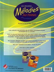 Mes premières mélodies au piano avec play-bac - 4ème de couverture - Format classique