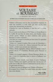 Ils ont fait la France t. 21 - Voltaire et Rousseau ; la révolution des esprits - 4ème de couverture - Format classique