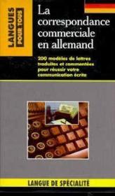 La correspondance commerciale en allemand - Couverture - Format classique