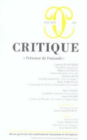 Revue Critique N.696 ; Présence De Foucault - Intérieur - Format classique