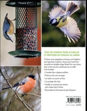 Accueillir les oiseaux au jardin - 4ème de couverture - Format classique