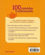 100 remèdes traditionnels - Couverture - Format classique