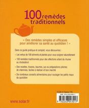 100 remèdes traditionnels - 4ème de couverture - Format classique