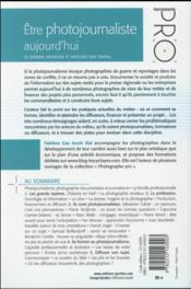Être photo-journaliste aujourd'hui - 4ème de couverture - Format classique