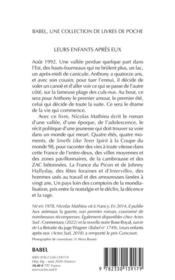 Leurs enfants après eux - 4ème de couverture - Format classique