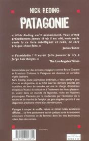 Patagonie - 4ème de couverture - Format classique