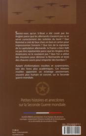 Histoires insolites de la Seconde Guerre mondiale - 4ème de couverture - Format classique
