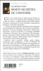Le roman des morts secrètes de l'histoire - 4ème de couverture - Format classique
