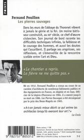 Les pierres sauvages - 4ème de couverture - Format classique