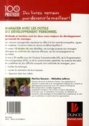 Manager avec les outils du développement personnel - 4ème de couverture - Format classique