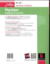 Physique ; méthodes et exercices - 4ème de couverture - Format classique