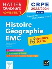 Histoire-géographie-EMC ; CRPE ; épreuve écrite d'admissibilité (édition 2023/2024)  
