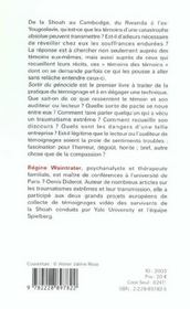 Sortir du genocide - 4ème de couverture - Format classique