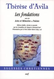 Fondations ; actes et mémoires et poésies - Couverture - Format classique