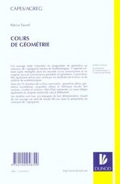 Agregation Interne De Mathematiques Cours De Geometrie Avec Exercices Corriges Patrice Tauvel - 
