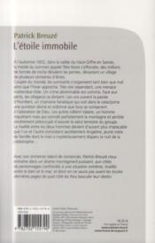 L'étoile immobile - 4ème de couverture - Format classique
