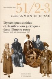 Cahiers du monde russe et soviétique N.51 ; t.2 et t.3  - Collectif 