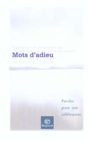 Mots D'Adieu - Couverture - Format classique