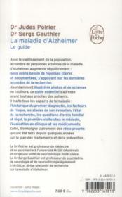 La maladie d'Alzheimer ; le guide - 4ème de couverture - Format classique