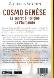Cosmo genèse : le secret à l'origine de l'humanité - 4ème de couverture - Format classique