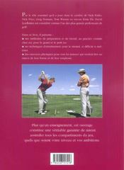 Golf : les secrets de l'entrainement - 4ème de couverture - Format classique
