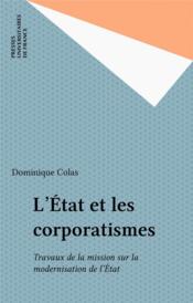 L'état et corporatisme - Couverture - Format classique