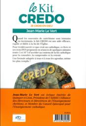 Le kit credo - 4ème de couverture - Format classique