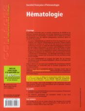 Hématologie ; 2e édition. - 4ème de couverture - Format classique